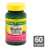 Biotina 10,000mcg 60 Caps Cabello Uñas Piel Biotin Fresa Spv