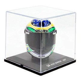 OPO 10 - Moto GP helmet by Alex Barros (WC 2007) - 1/5 scale miniature (7x7 cms) - Removable visor, clip-on item on engraved base (supplied) - Ref MC023