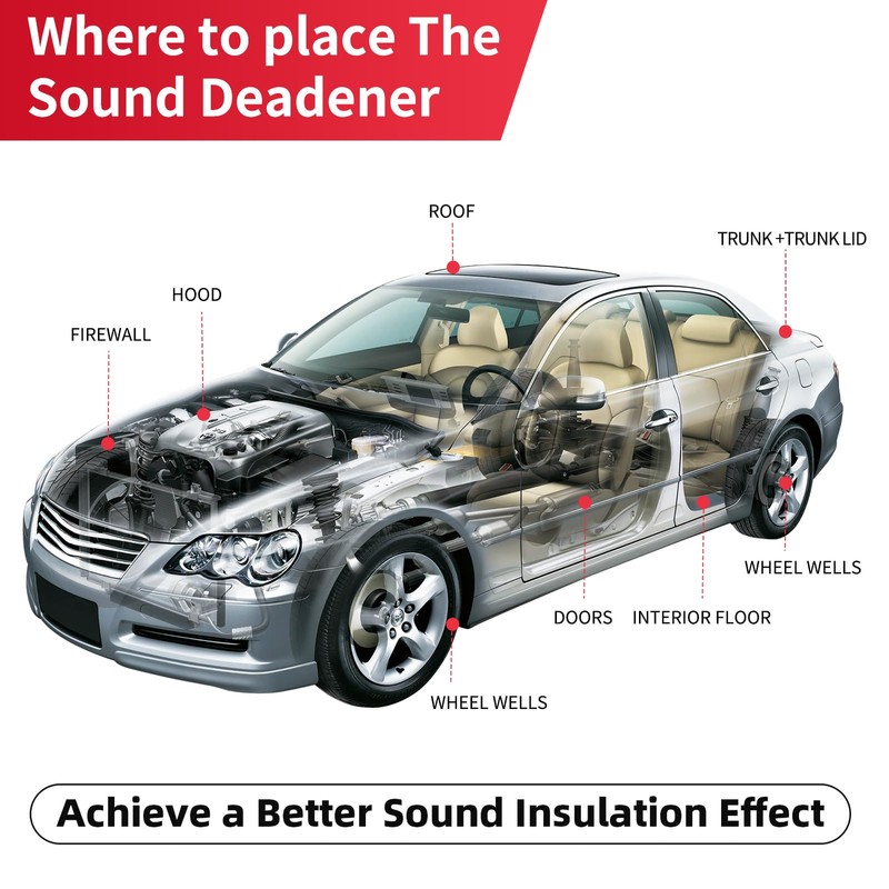 AggSound 157mil(4mm) 18sqft Aluminum Foil Finish Car Insulation Roll Sound