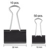 Staples 378813 Metal Binder Clips Black Assorted Capacities