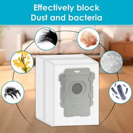 (16 Pack) Replacement Dust Bags Compatible With iRobot Roomba i7, i7+, i3, i3+, i1+, i4, i4+, i6, i6+, i8, i8+, j7, j7+, s9, s9+ Plus, i & s & j Series Robot Vacuum, Vacuum Bag, Dsiposable Bag