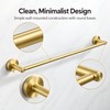 Brushed Gold Bathroom Towel Bar for Wall-Mounted Towel Storage –