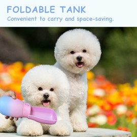 MITOCAPY Dog Water Bottle Portable 10Oz, Food Grade Plastic Travel Water Bowl for Puppies Small Medium Large Dogs, Pet Water Dispenser, Pet Essentials for Outdoor Walking Hiking, Dog Gifts