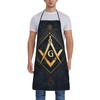 Mshutbna Masonic Kitchen Aprons for Men with Pockets Black Apron
