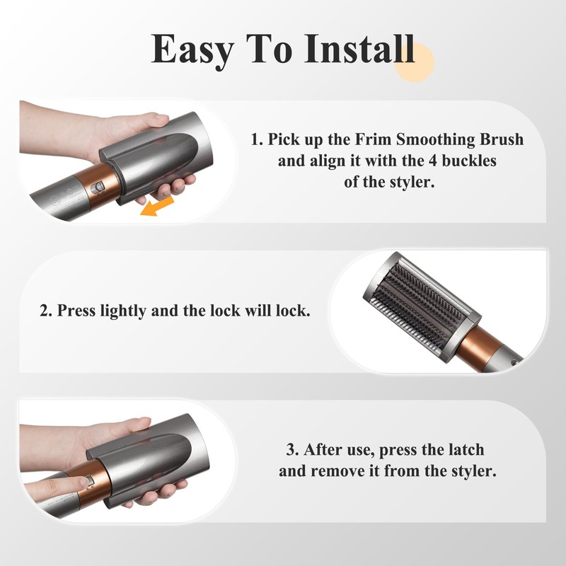 PUREGUST Nuevo Cepillo Alisador Firme Compatible con Dyson Airwrap Accesorios,