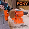 PONY Heavy Duty Bench Vise, 5-inch Jaw Width and Opening,