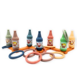 Ring Toss Games for Kids - Indoor Holiday Fun or Outdoor Patio Game for Adults and Families, Cute Pet Ferrule Toy Sports Toy Early Education