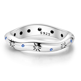 Mula Celestial Ring - 925 Silver and Platinum Plated Celestial Zirconia Ring | Cosmic inspired fine jewelry for men and women | The perfect gift for all occasions:_Galaxy Ring_6