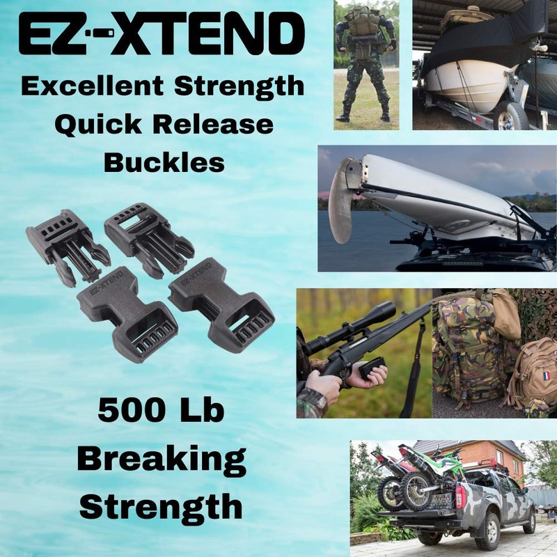 EZ-Xtend Extra Heavy Duty Side Release Buckle - Strongest Plastic