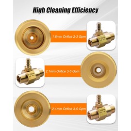 MQLPXI 2-8 Gpm Chemical Injector 100776 100775 100774 Fit for General Pump Pressure Washer, Orifice 1.8mm 2.1mm 2.3mm, Downstream Injector 4500 PSI Soap Injector 3/8" NPT-Male