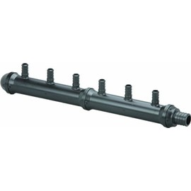 Viega 65104 PureFlow Zero Lead Poly Alloy PEX Crimp Manifold with 3/4-Inch by 1/2-Inch to 4 Crimp x Crimp No. of Outlets