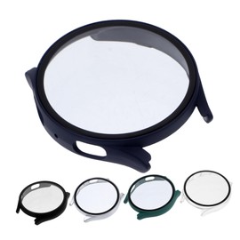 KONTONTY 5pcs Tempered Glass Watch Protector Case Pc Bumper Shell for Watch Full Coverage Scratch-Resistant Shockproof Design Multiple Colors