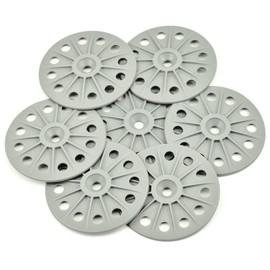 60mm Reinforced 30% Glass Fibre Washers for Fixing Rigid Insulation Boards, Mid Grey - 200PCS