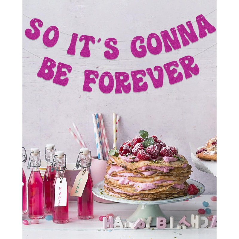 So It's Gonna Be Forever banner，Bachelorette Party Decorations, Bridal Shower