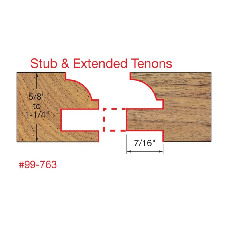 Freud Premier Adjustable Rail & Stile Bit - Round Over