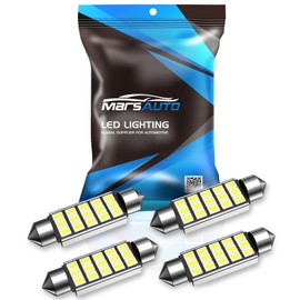 Marsauto 578 Led Light Bulb, 211-2 212-2 41mm 42mm LED Replacement for Interior Dome Map Door Courtesy Festoon Lights, 2835 Chipsets Super Bright 6000K White Pack of 4