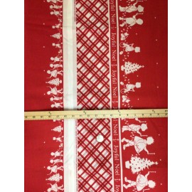 Daisy Kingdom Vintage Daisy Kingdom Christmas SILHOUETTES Double Border Fabric BTY