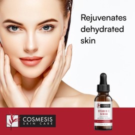 Cosmesis Vitamin C Serum: Rejuvenate & Protect Skin with 12% Concentrated Vitamin C & Antioxidant Tea Extracts for Brighter, Healthier Skin - 1 fl oz.
