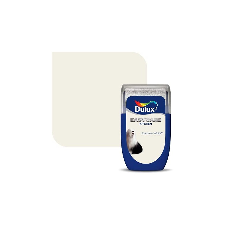 Dulux Easycare Kitchen Tester Paint, Jasmine White, 30 ml