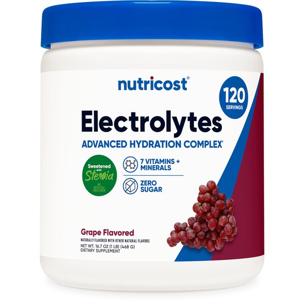 Nutricost Electrolyte Complex Powder (120 Servings, Grape) - Hydration Supplement