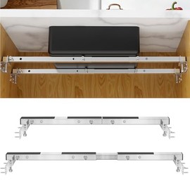 Undermount Sink Brackets, 28-39.5″Adjustable Undermount Sink Support Brackets, Stainless Steel Support Pole for Kitchen Horizontal Under mount Sink Repair Kit