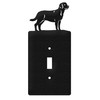 SWEN Products Labrador Metal Wall Plate Cover (Single Switch, Black)