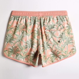 MaaMgic Men's Swimming Shorts Vintage Retro Board Shorts 4-Way Stretch Quick Drying with Mesh Lining and Adjustable Drawstring Reusable, Coconut Light Pink