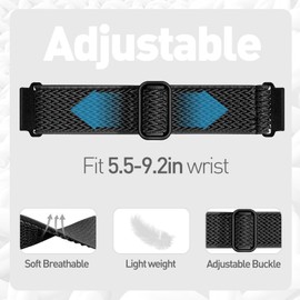 IDW17, IDW20, IDW21, IDW23, IDW25, IDW26 Smart Watch Bands, LYSANDRA Stretch Elastics Nylon Adjustable Replacement Strap Compatible for Faweio IDW26 Smart Watch, IDW26, TOOBUR IDW20, IDW26, WMK IDW20