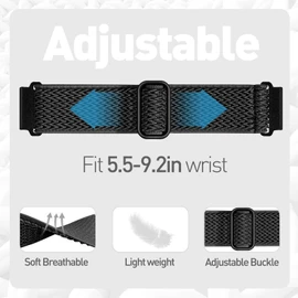 IDW17, IDW20, IDW21, IDW23, IDW25, IDW26 Smart Watch Bands, LYSANDRA Stretch Elastics Nylon Adjustable Replacement Strap Compatible for Faweio IDW26 Smart Watch, IDW26, TOOBUR IDW20, IDW26, WMK IDW20