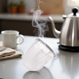 1pc Silver Reusable Stainless Steel Tea Infuser Mesh Strainer, Metal Teapot Replacement Mesh Strainer Insert, Tea Steeper Basket Filter for Teapot,Mug,Cup,Tea Strainers and Filters 6cm