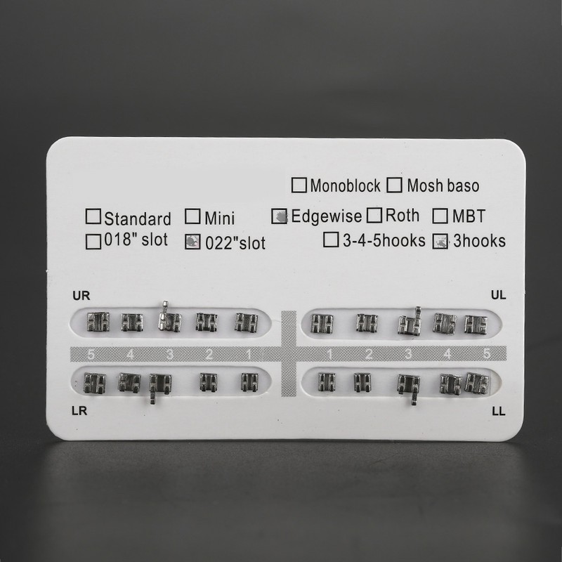 10 Packs Metal Dental Teeth Orthodontics Brackets Braces Mini With