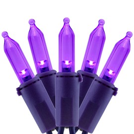 YULETIME Purple LED Christmas Lights with Purple Wire, 66 Feet 200 Count UL Certified Commercial Grade LED Holiday String Light Set (Purple - Purple Wire)