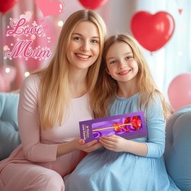 Childom Mothers Day Flower Gifts for Mum Birthday Gifts for Women,Red Mothers Day Rose With Vase Gifts,Mum Gifts for Mum to Be Gifts for Women,Her,Wife,Grandma,Friends,Mother's Day,Birthday,Anniversary