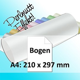 50 x ARTOZ Pearls, DIN A4 Sheet, 120 g/m², White, Glossy Paper