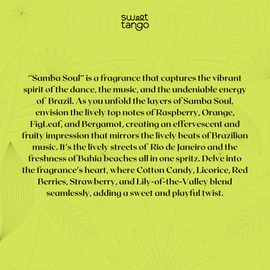 Sweet Tango Sweet Tango Whole Body Oil - Lightweight and non-greasy formula, Hydrates, calms, and nourishes all skin types, Exotic 9 fragrances (Samba Soul)