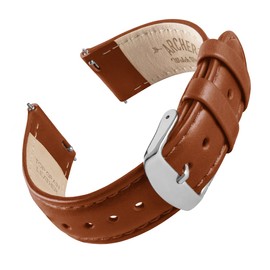 Archer Watch Straps - Top Grain Leather Quick Release Watch Straps (Cognac/Matched Thread, 20mm)
