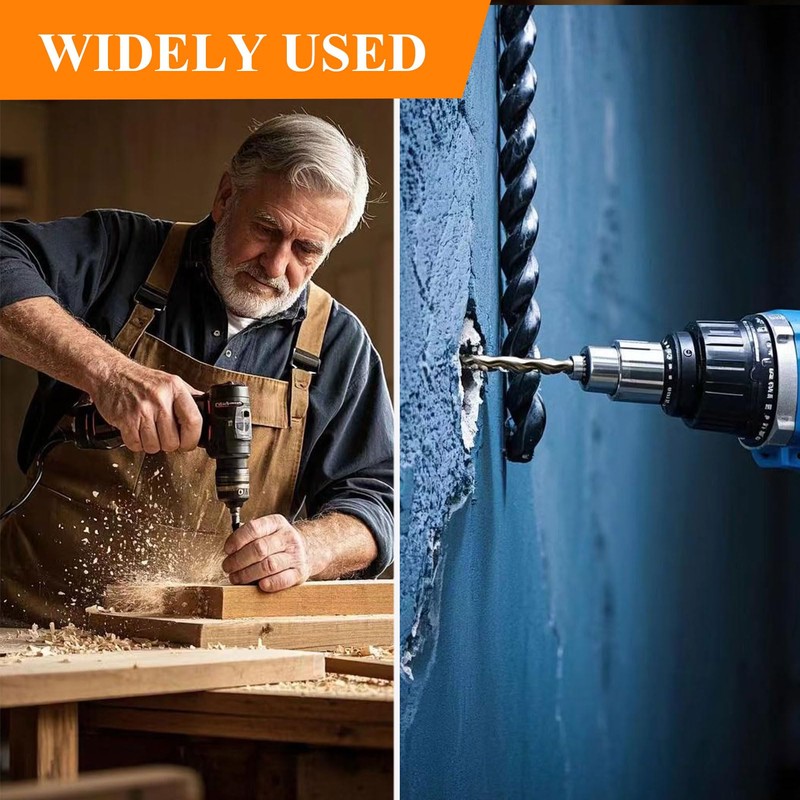 5 PCS Long Wood Drill Bits, Extra Long Drill Bits