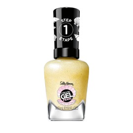 Sally Hansen Miracle Gel Pearls Salon Quality Nail Polish | Gel-Like Formula, Two-Step System, No UV Light Needed, Long Lasting | Opaque, Shimmery | 905 Diving for Treasure | Sofy Yellow Nail Color