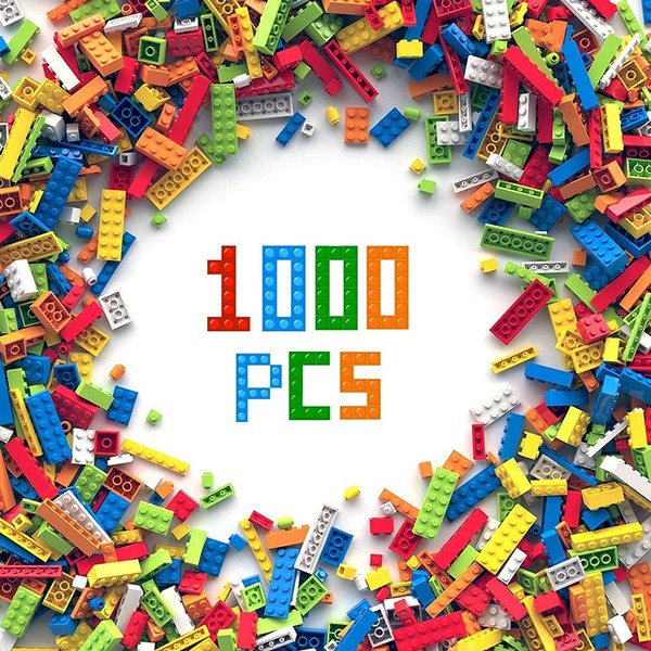 3 otters 1000PCS Building Bricks Set, Classic Creative Building Blocks Birthday Gift for Kids