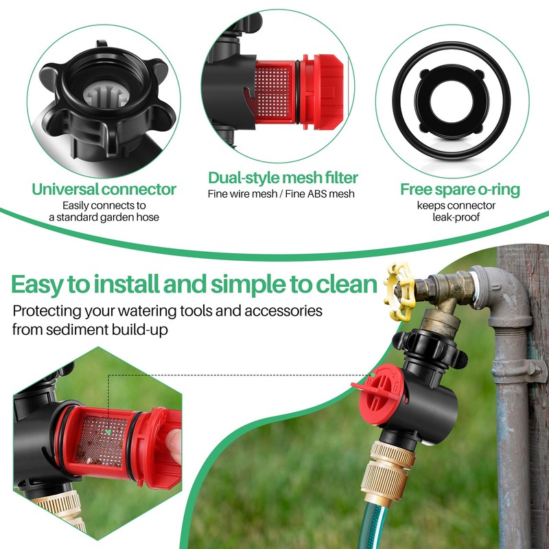 Enhon 4 Pack Inline Water Filter for Garden Hoses, Garden