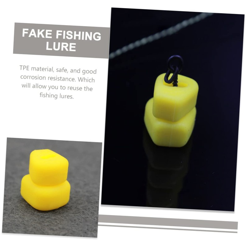 Kisangel 100pcs Simulation Fishing Baits Corn Grain Shape Lures for