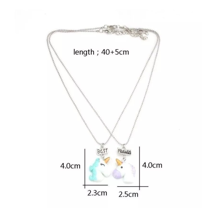 Veraly Collar Unicornio Mejores Amigos Best Friends Regalo Calidad