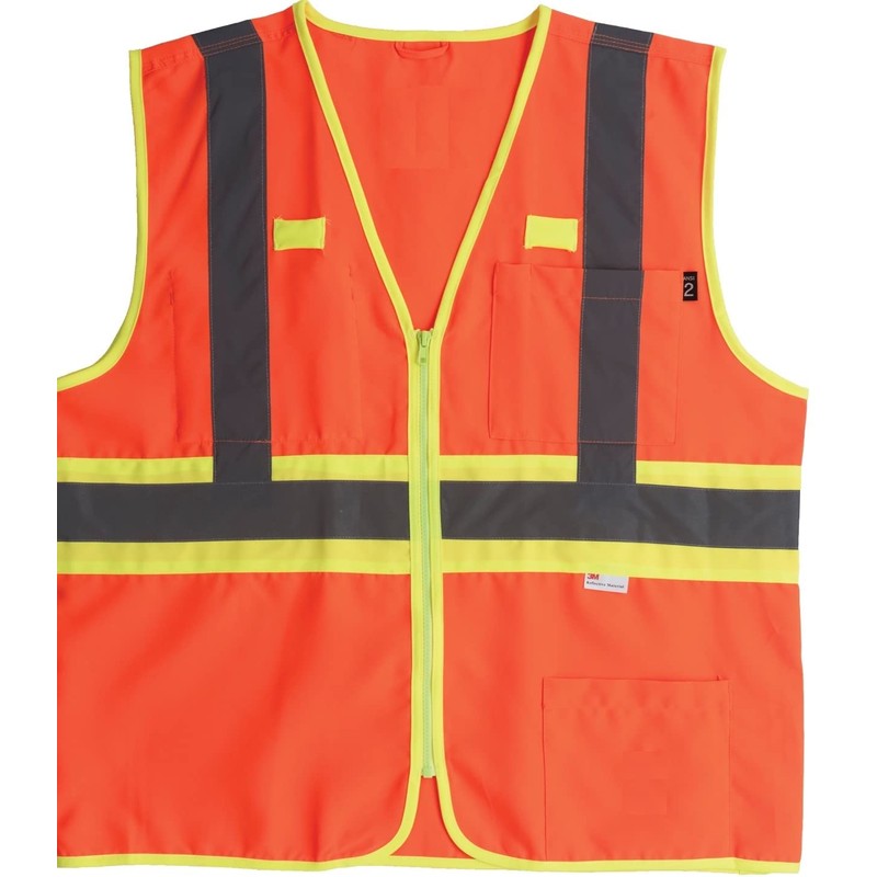 SMART Q CLASSIC Hi-Vis Premium Safety Vest, orange