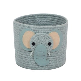 T&T Homewares - Cestas pequeñas de cuerda de algodón con diseño de safari para organizador de pañales para bebés, almacenamiento de guardería, decoración de habitación de niños, organizador de