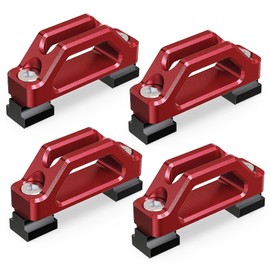 MZS Tie Down Anchors, Truck Bed Cleats T Slot Nuts Compatible with Tacoma/Tundra/Gladiator Rail System for Cargo Trailer, Replace PT278-35160 PT278-35111 PT278-35112 Red (Pack of 4)