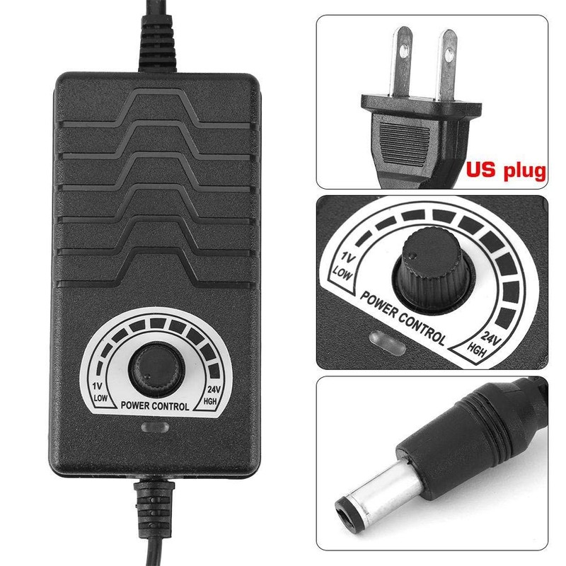 AC/DC 1-24V 2A Power Adapter Universal Adjustable Power Switching for
