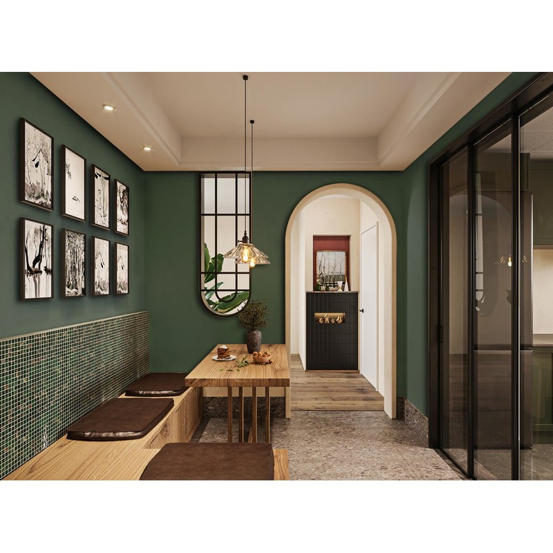 Dimoon 78.7''x17.7'' Green Peel and Stick Wallpaper Contact Paper Modern
