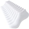 Womens Ankle Socks Cotton Athletic Running Low Cut Socks White