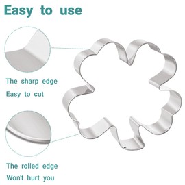 JOB JOL Cookie Cutters 4 PCS, Four Leaf Clover Cookie Cutters, 1.5'' to 4'', for Irish St.Patrick's day