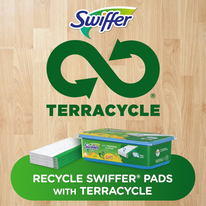 Swiffer Sweeper Wet Mopping Cloths, Multi-Surface Floor Cleaner with Gain